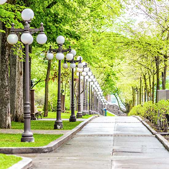 Grande Allee Sidewalk in Quebec City - Good Vibes Only