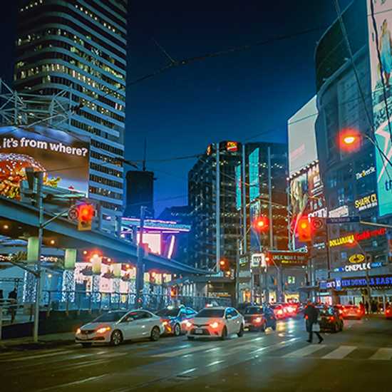 Yonge Dundas Square in Toronto - Good Vibes Only